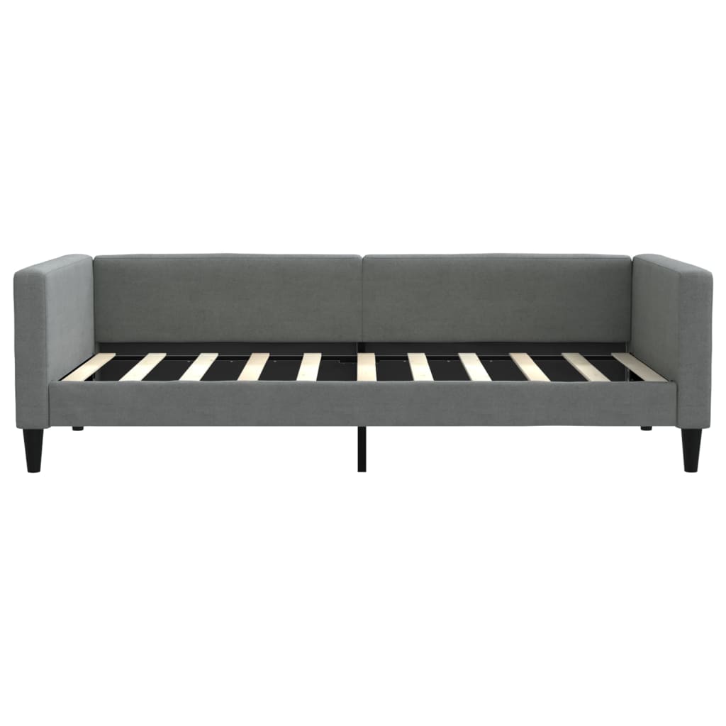 Divano Letto Estraibile Cassetti Grigio Scuro 100x190 Tessuto | homemem39