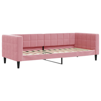 Divano Letto con Materasso Rosa 80x200 cm in Velluto - homemem39