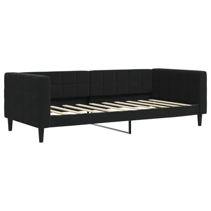 Divano Letto con Materasso Nero 90x190 cm in Velluto - homemem39