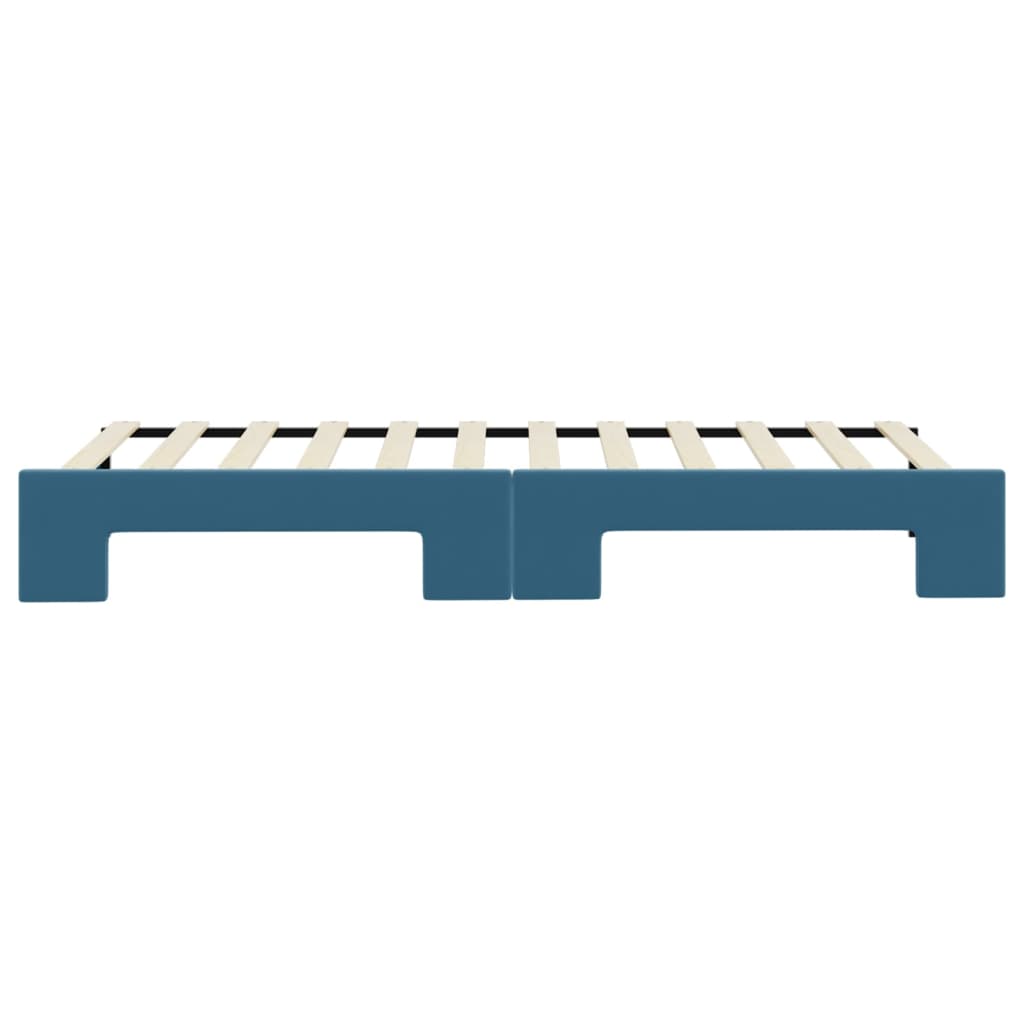 Divano Letto con Letto Estraibile Blu 80x200 cm in Velluto - homemem39