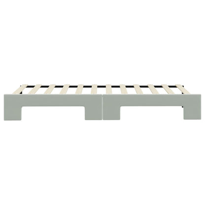 Divano Letto con Letto Estraibile Grigio Chiaro 80x200 Velluto - homemem39