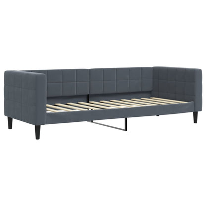 Divano Letto con Letto Estraibile Grigio Scuro 80x200cm Velluto | homemem39