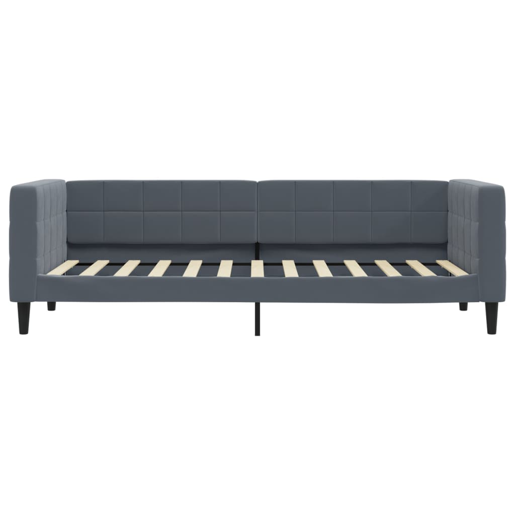 Divano Letto con Letto Estraibile Grigio Scuro 80x200cm Velluto | homemem39