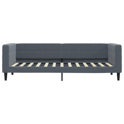 Divano Letto con Letto Estraibile Grigio Scuro 80x200cm Velluto | homemem39