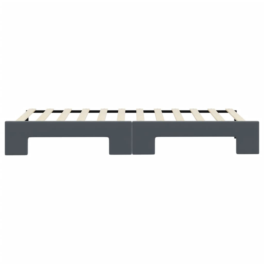 Divano Letto con Letto Estraibile Grigio Scuro 80x200cm Velluto | homemem39