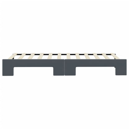Divano Letto con Letto Estraibile Grigio Scuro 80x200cm Velluto | homemem39