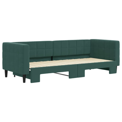 Divano Letto con Letto Estraibile Verde Scuro 80x200cm Velluto - homemem39