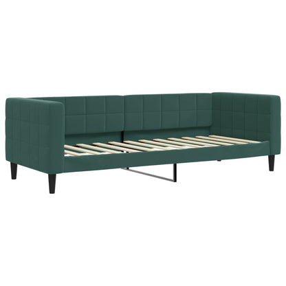 Divano Letto con Letto Estraibile Verde Scuro 80x200cm Velluto - homemem39