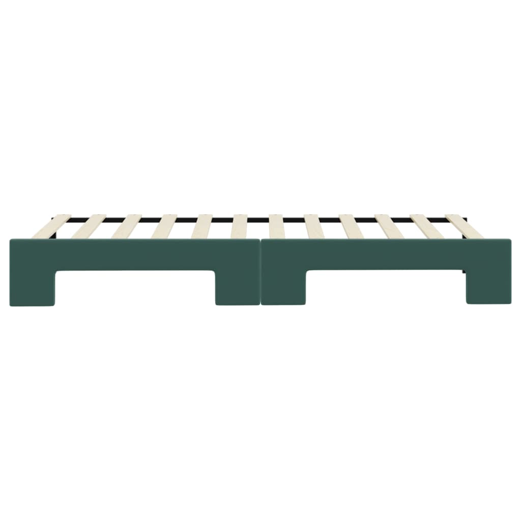 Divano Letto con Letto Estraibile Verde Scuro 80x200cm Velluto - homemem39