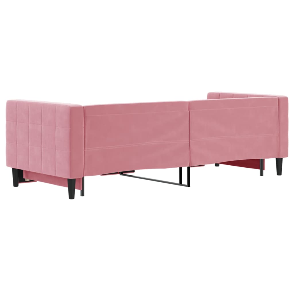 Divano Letto con Letto Estraibile Rosa 80x200 cm in Velluto - homemem39