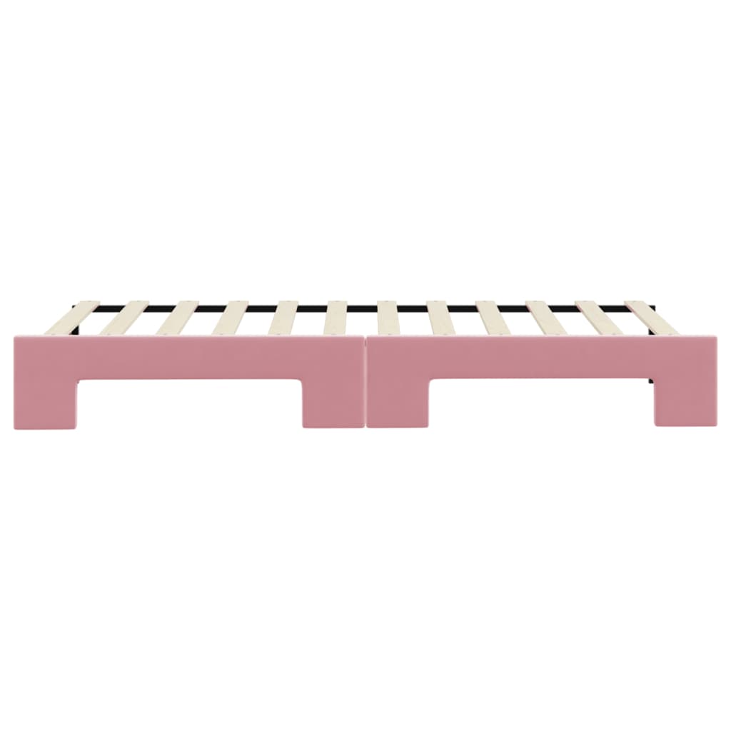 Divano Letto con Letto Estraibile Rosa 80x200 cm in Velluto - homemem39