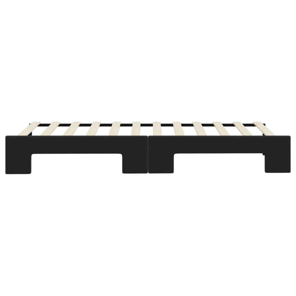 Divano Letto con Letto Estraibile Nero 80x200 cm in Velluto | homemem39