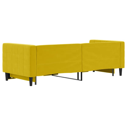 Divano Letto con Letto Estraibile Giallo 80x200 cm in Velluto - homemem39