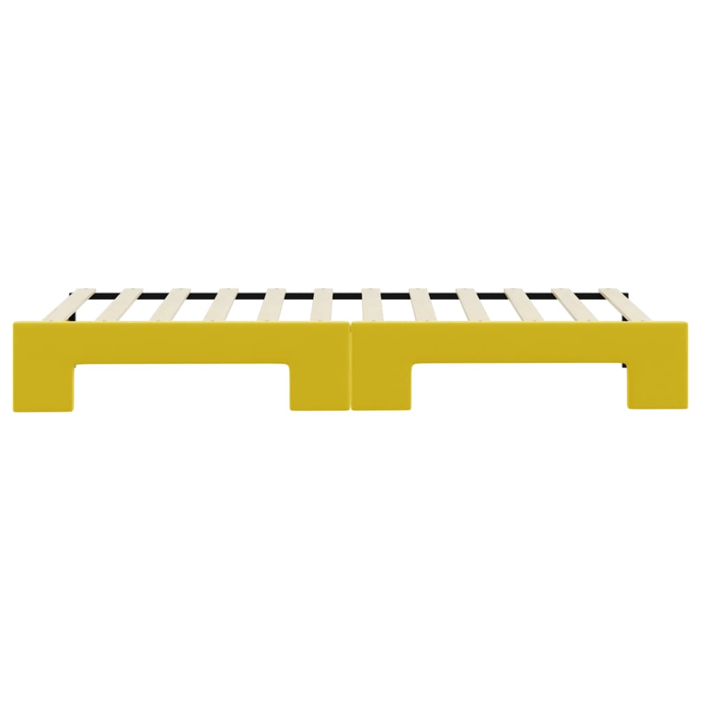 Divano Letto con Letto Estraibile Giallo 80x200 cm in Velluto - homemem39