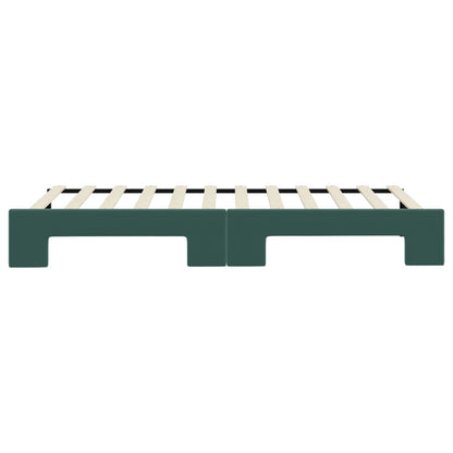 Divano Letto con Letto Estraibile Verde Scuro 90x200cm Velluto - homemem39