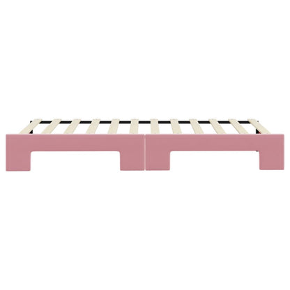 Divano Letto con Letto Estraibile Rosa 90x200 cm in Velluto - homemem39