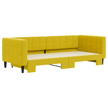 Divano Letto con Letto Estraibile Giallo 90x200 cm in Velluto - homemem39