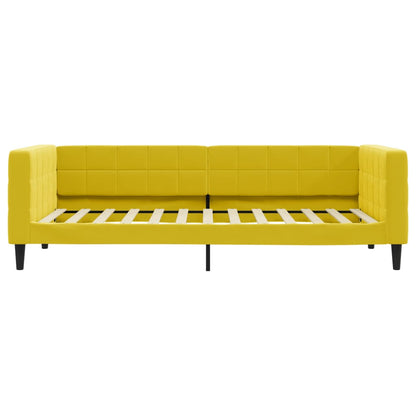 Divano Letto con Letto Estraibile Giallo 90x200 cm in Velluto - homemem39