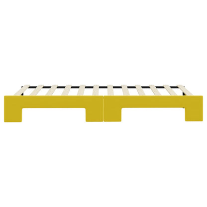 Divano Letto con Letto Estraibile Giallo 90x200 cm in Velluto - homemem39