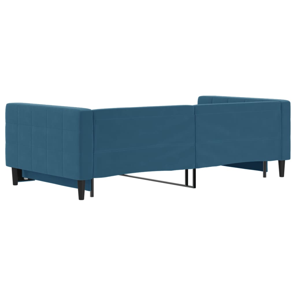 Divano Letto con Letto Estraibile Blu 100x200 cm in Velluto - homemem39