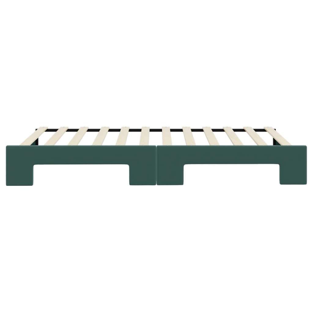 Divano Letto con Letto Estraibile Verde Scuro 100x200cm Velluto - homemem39