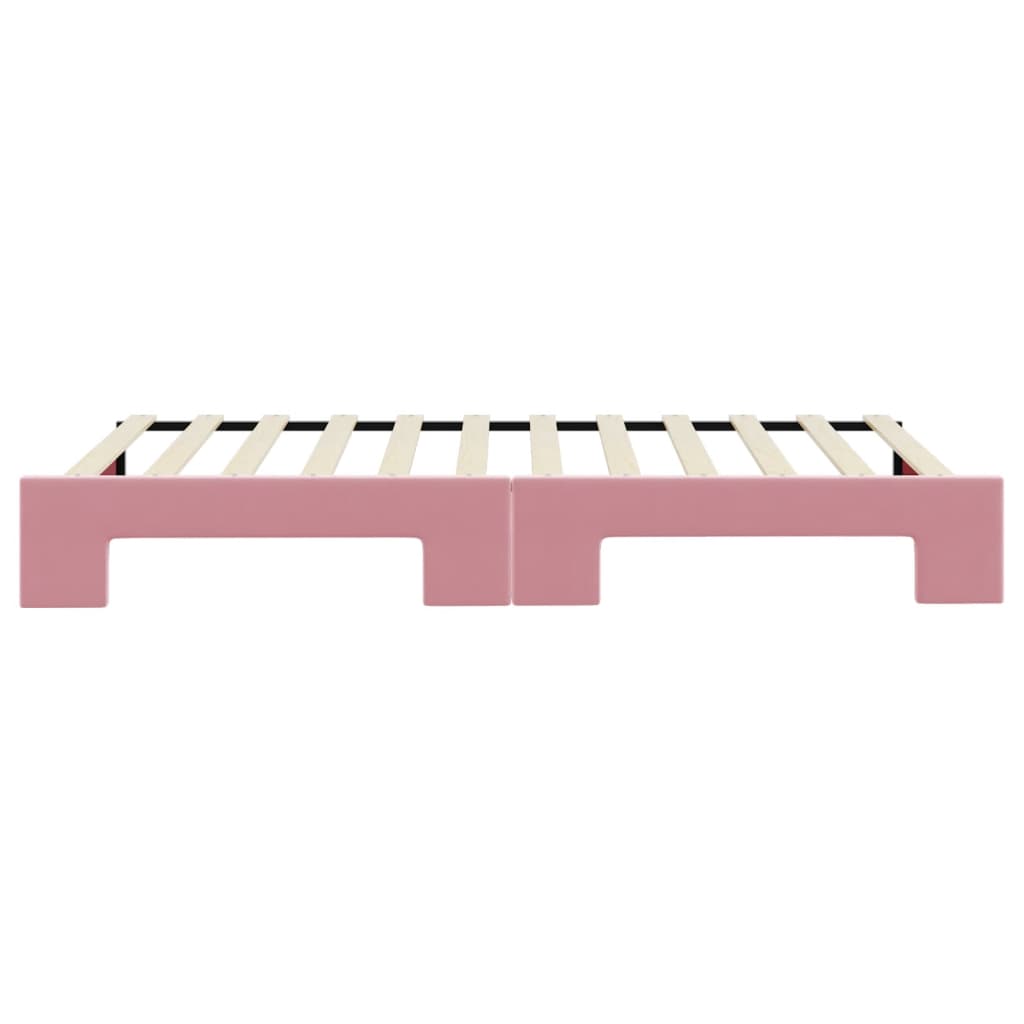 Divano Letto con Letto Estraibile Rosa 100x200 cm in Velluto - homemem39