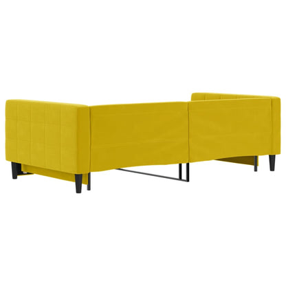 Divano Letto con Letto Estraibile Giallo 100x200 cm in Velluto - homemem39