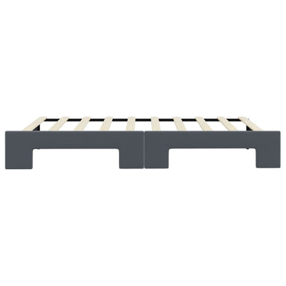 Divano Letto con Letto Estraibile Grigio Scuro 90x190cm Velluto - homemem39