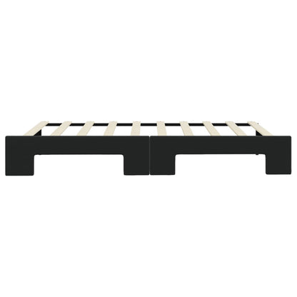 Divano Letto con Letto Estraibile Nero 90x190 cm in Velluto - homemem39