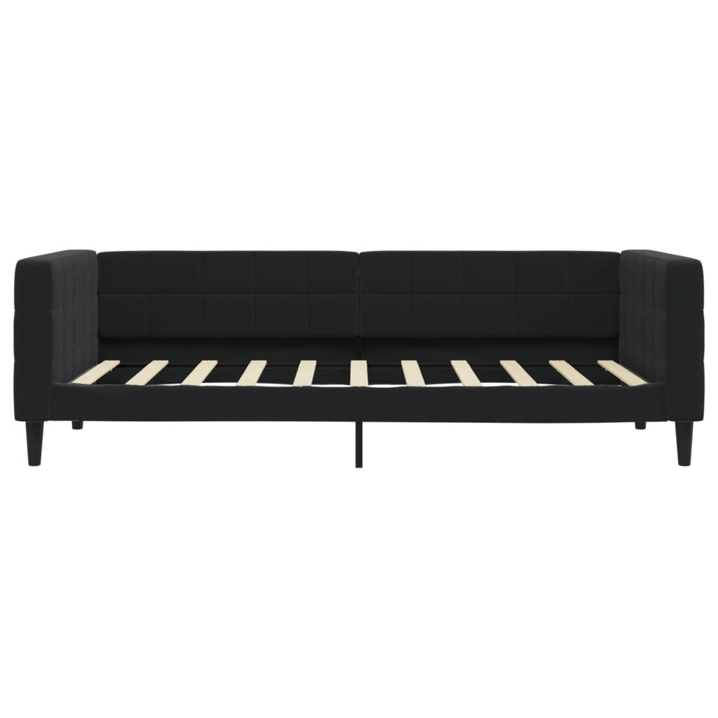 Divano Letto con Letto Estraibile Nero 90x190 cm in Velluto - homemem39