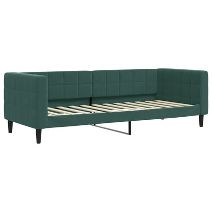 Divano Letto Estraibile Cassetti Verde Scuro 80x200cm Velluto - homemem39