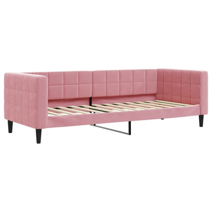Divano Letto Estraibile con Cassetti Rosa 80x200 cm Velluto - homemem39