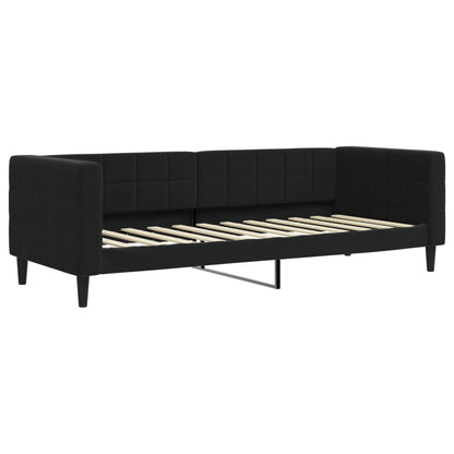 Divano Letto Estraibile con Cassetti Nero 80x200 cm in Velluto - homemem39