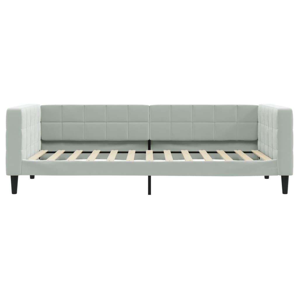Divano Letto Estraibile Cassetti Grigio Chiaro 100x200 Velluto - homemem39