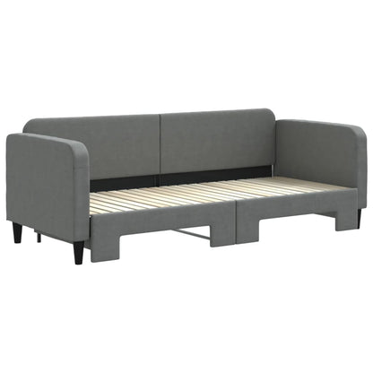 Divano Letto con Letto Estraibile Grigio Scuro 80x200 Tessuto - homemem39