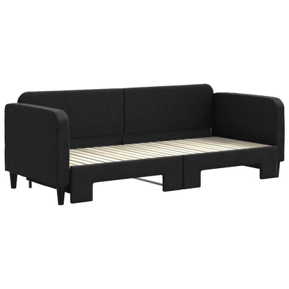 Divano Letto con Letto Estraibile Nero 80x200 Tessuto - homemem39