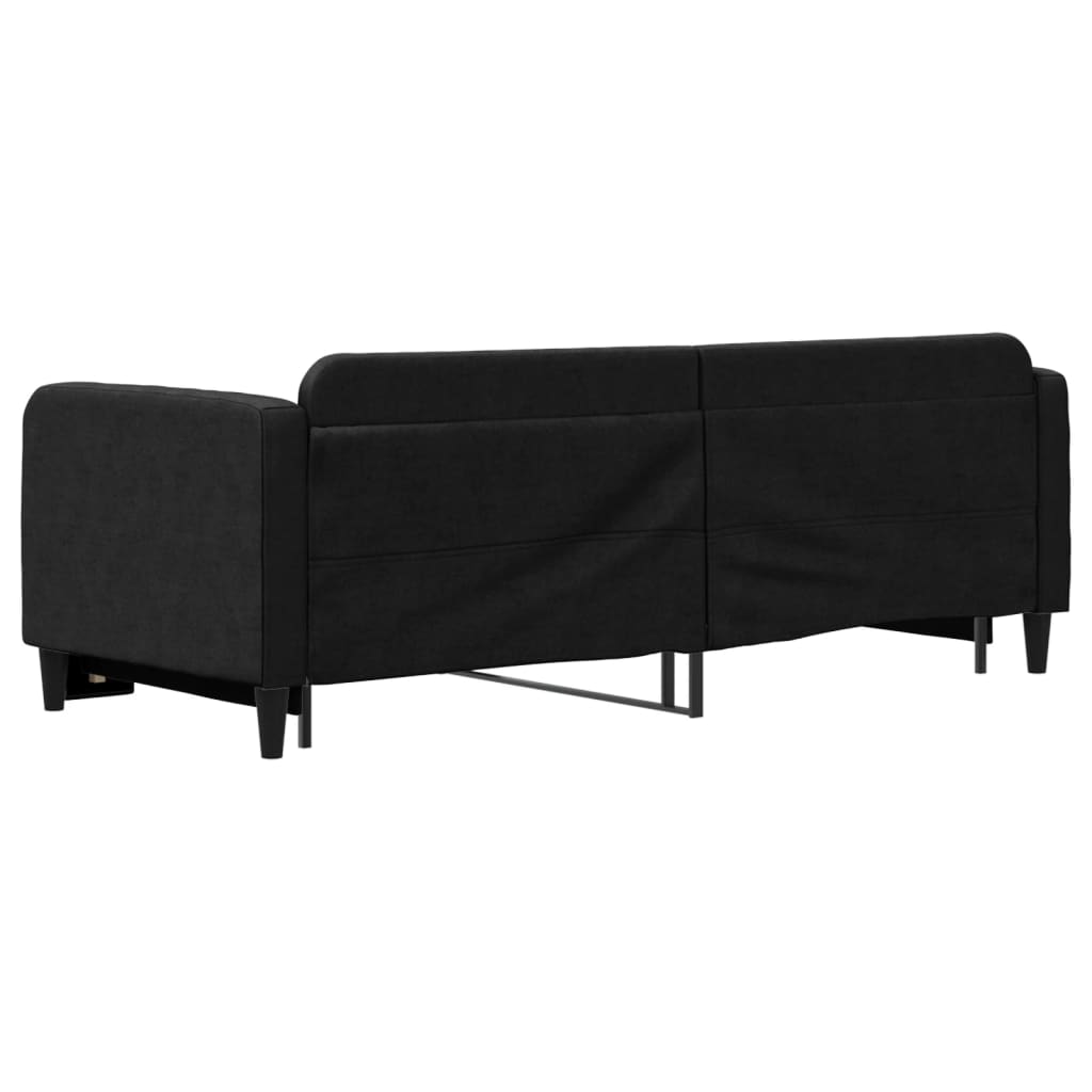 Divano Letto con Letto Estraibile Nero 80x200 Tessuto - homemem39