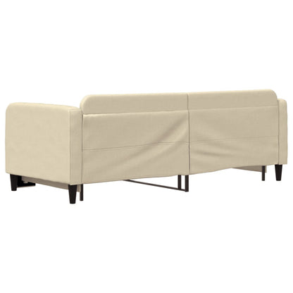 Divano Letto con Letto Estraibile Crema 80x200 cm Tessuto - homemem39
