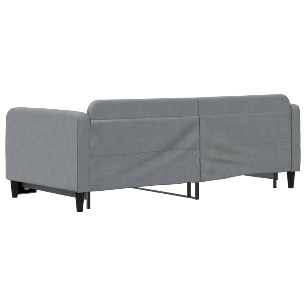 Divano Letto con Letto Estraibile Grigio Chiaro 90x200 Tessuto - homemem39