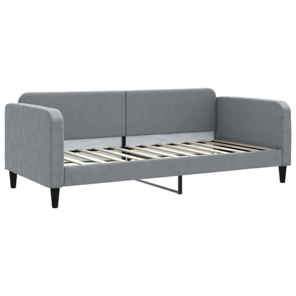 Divano Letto con Letto Estraibile Grigio Chiaro 90x200 Tessuto - homemem39