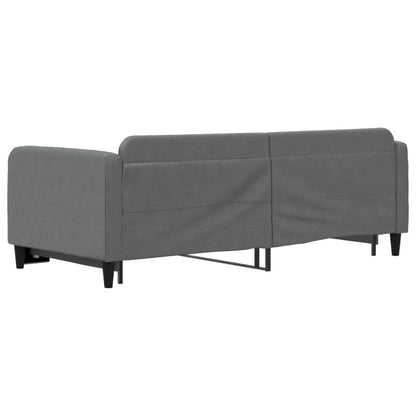 Divano Letto con Letto Estraibile Grigio Scuro 90x200cm Tessuto - homemem39