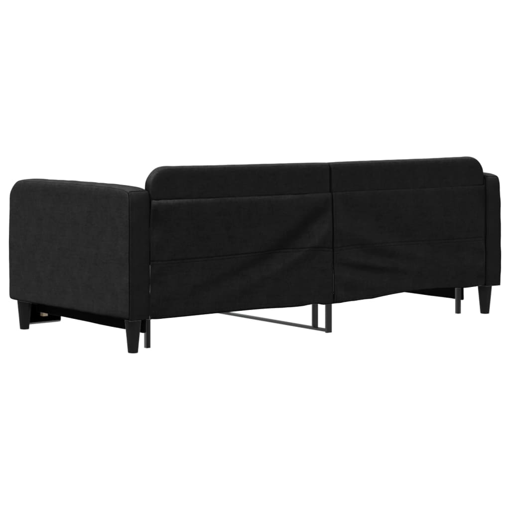 Divano Letto con Letto Estraibile Nero 90x200 cm in Tessuto - homemem39