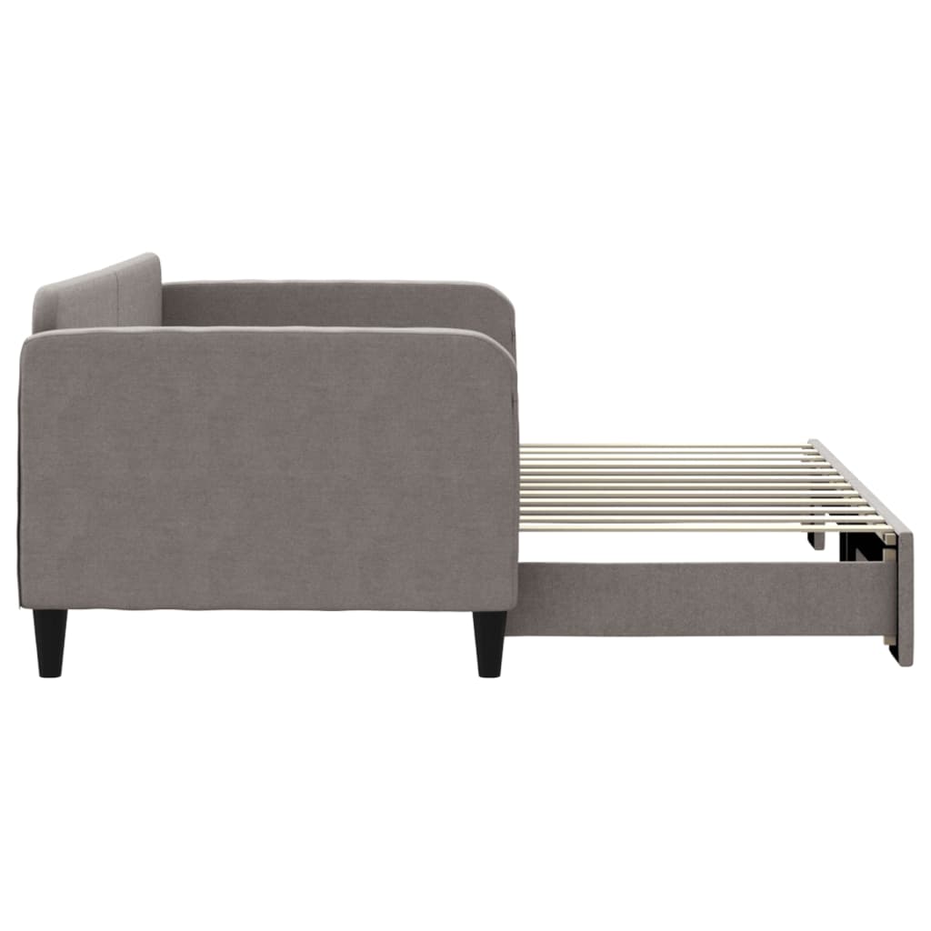 Divano Letto con Letto Estraibile Tortora 90x200 cm in Tessuto