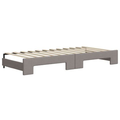 Divano Letto con Letto Estraibile Tortora 90x200 cm in Tessuto