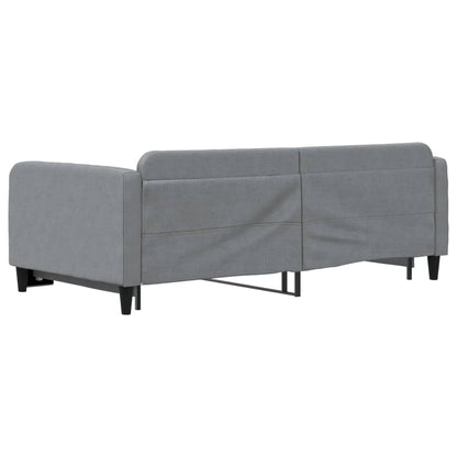 Divano Letto con Letto Estraibile Grigio Chiaro 100x200 Tessuto