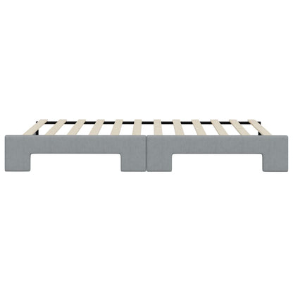 Divano Letto con Letto Estraibile Grigio Chiaro 100x200 Tessuto