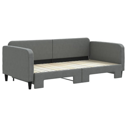 Divano Letto con Letto Estraibile Grigio Scuro 100x200 Tessuto - homemem39