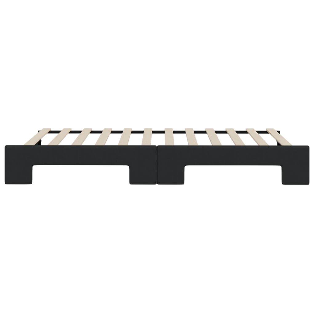 Divano Letto con Letto Estraibile Nero 100x200 cm in Tessuto
