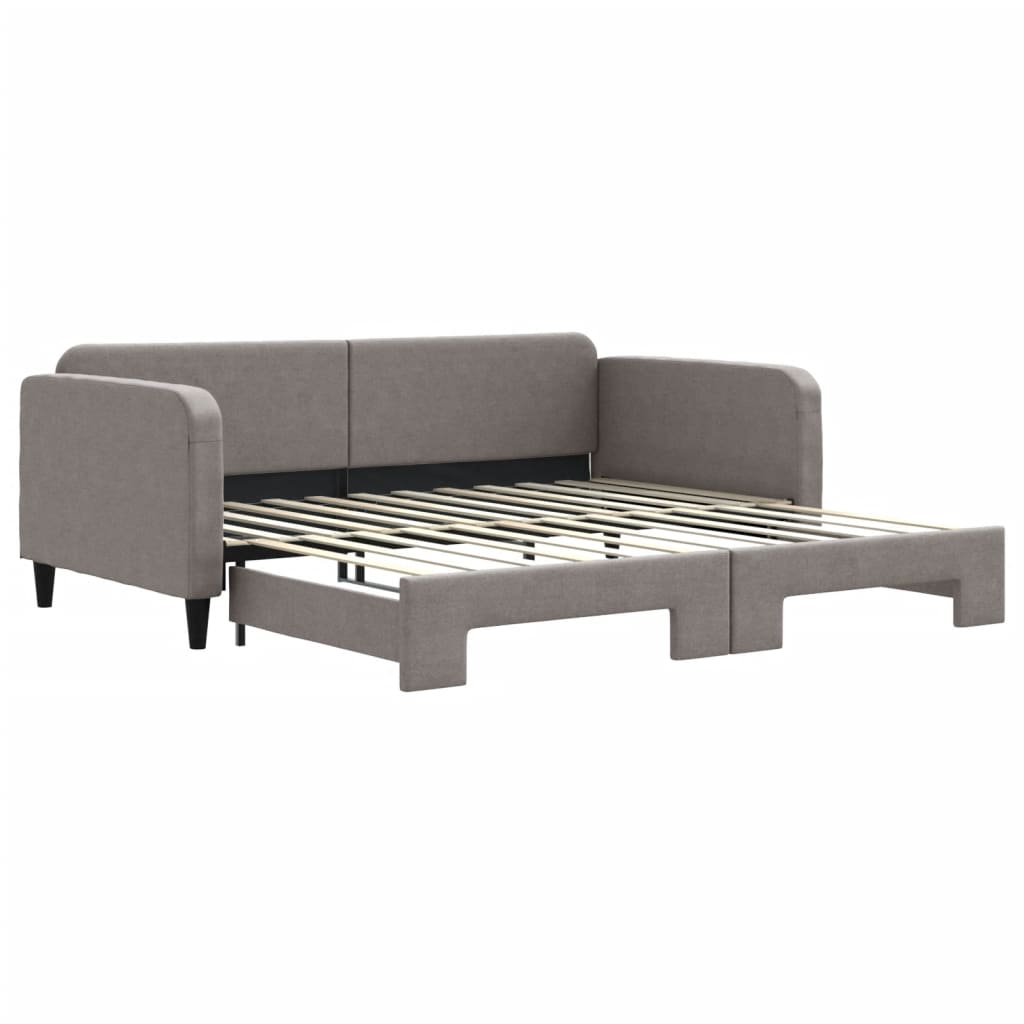 Divano Letto con Letto Estraibile Tortora 100x200 cm in Tessuto - homemem39