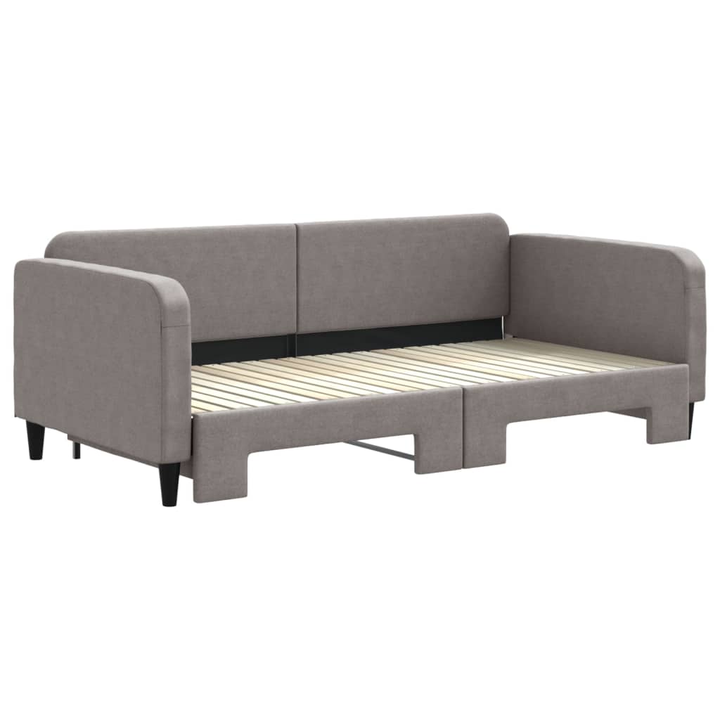 Divano Letto con Letto Estraibile Tortora 100x200 cm in Tessuto - homemem39